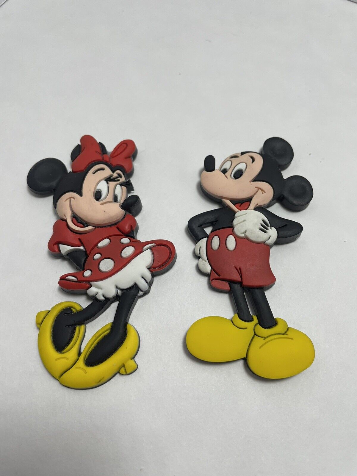 Vintage Mickey Mouse & Minnie Mouse Magnets  Excellent Condition