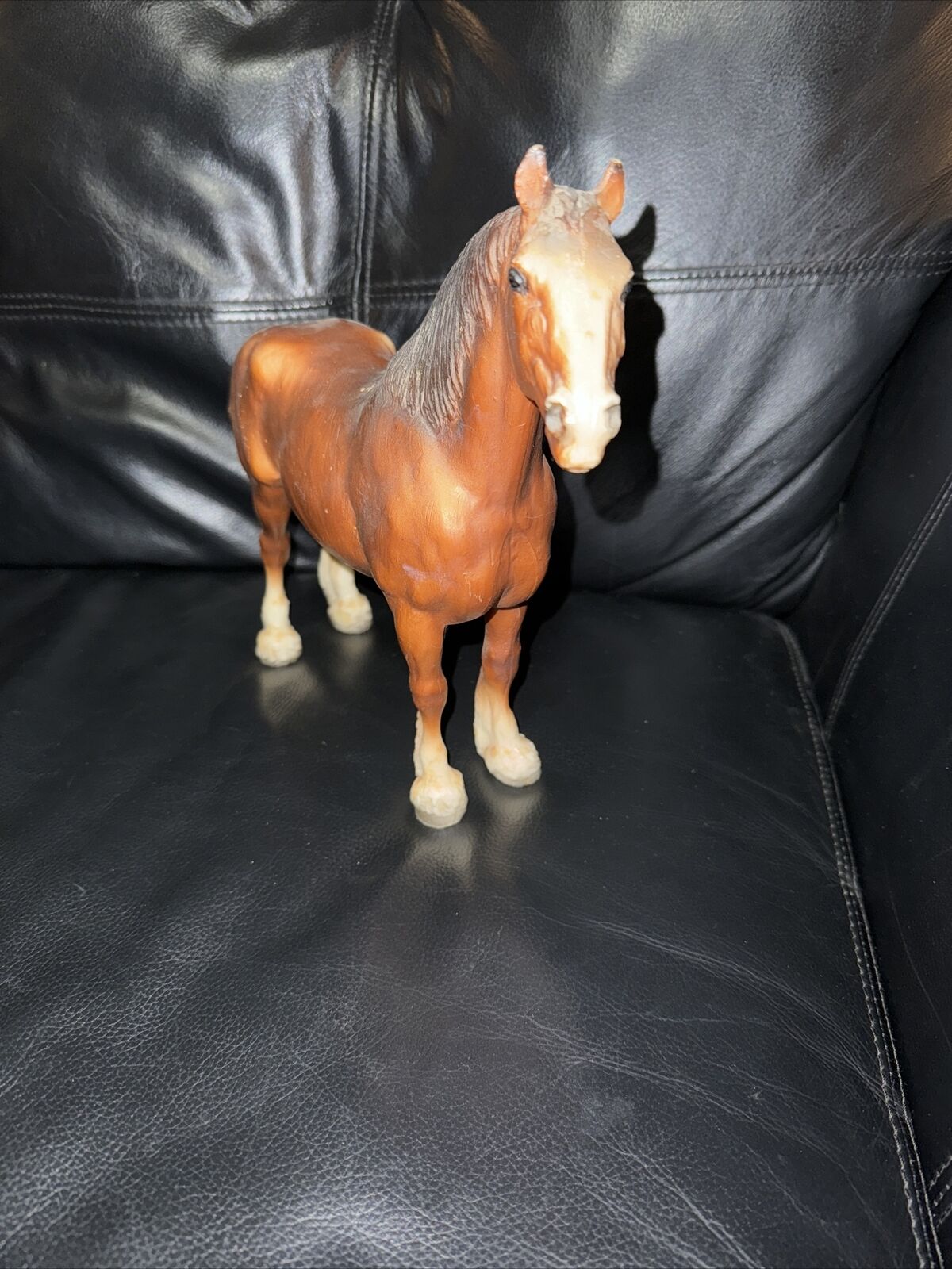 Vintage 1970\'s BREYER No.83 Clydesdale Mare Chestnut Horse Traditional Size USA