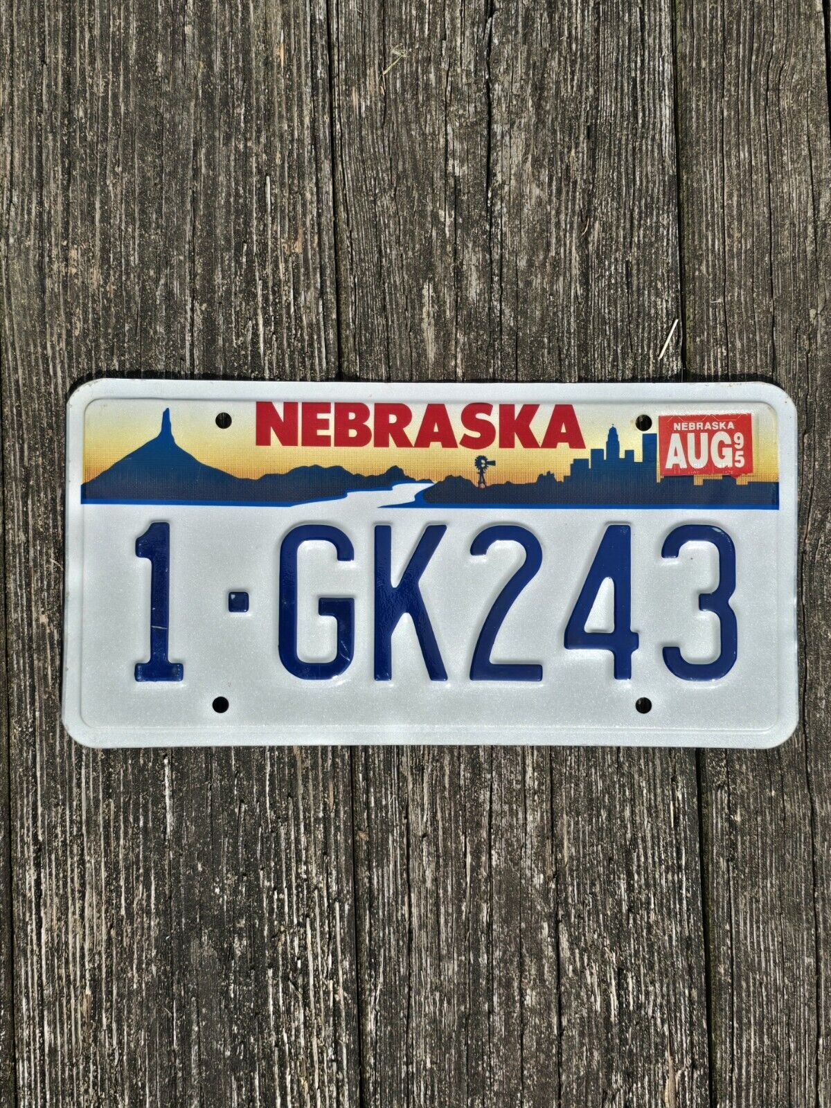 1995 Nebraska License Plate - NE - Heavy Steel 