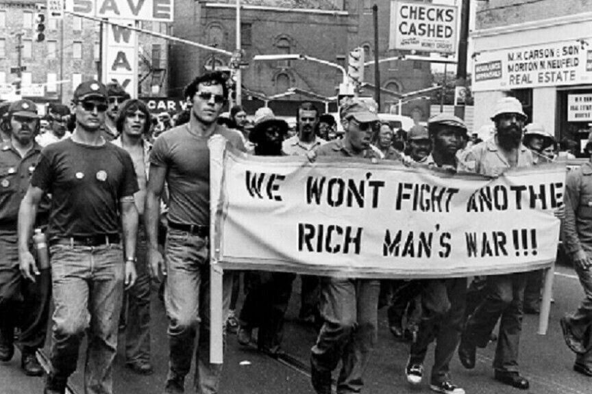 Vietnam War Protestors PHOTO Soldiers March Against the war in the United States