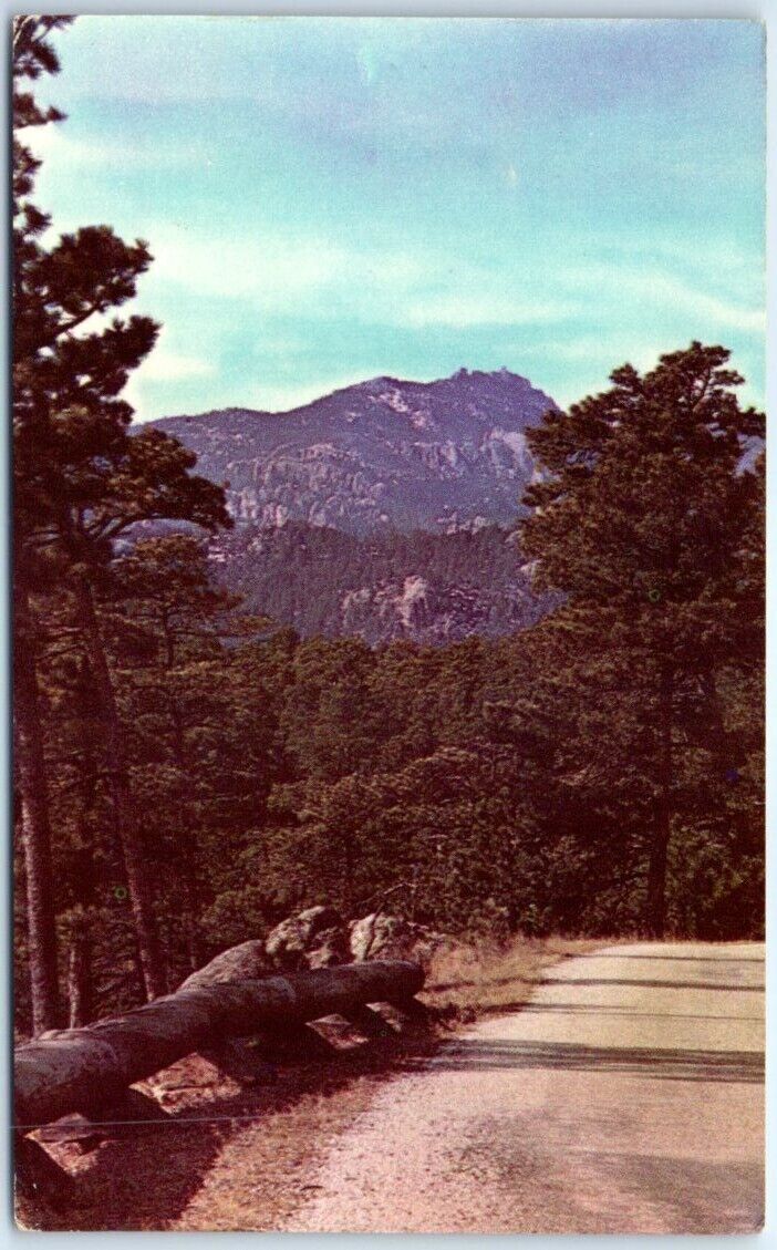 Postcard - Mt. Harney from Highway 16, Black Hills, South Dakota, USA