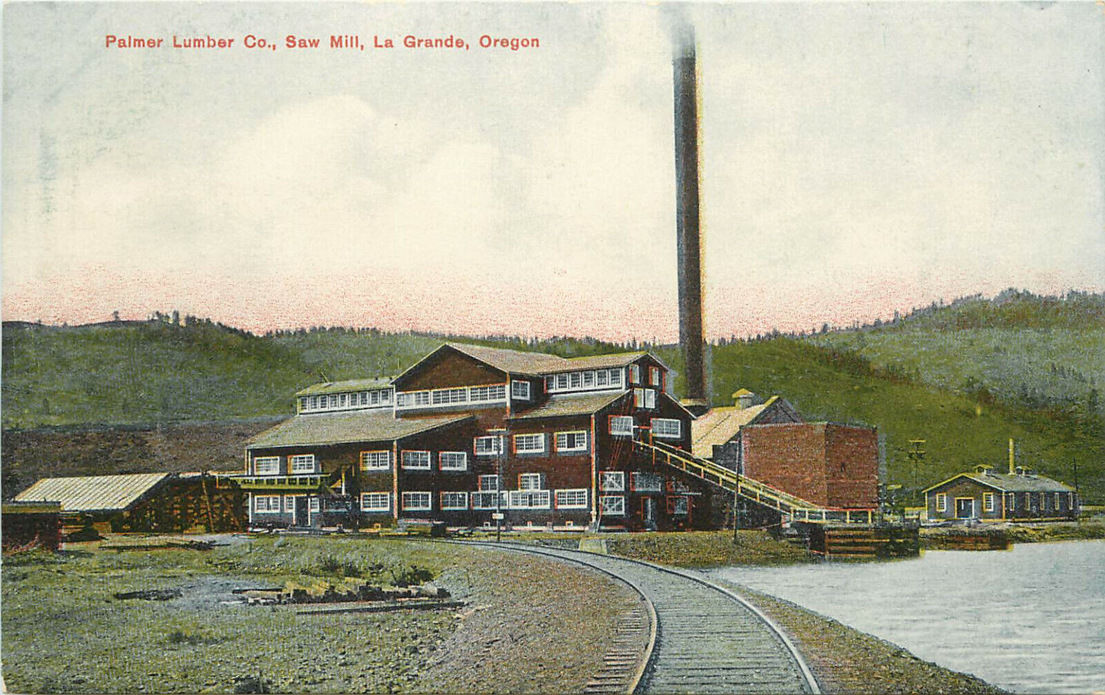 Wheelock Postcard Palmer Lumber Co. Saw Mill La Grande OR Union County 125572