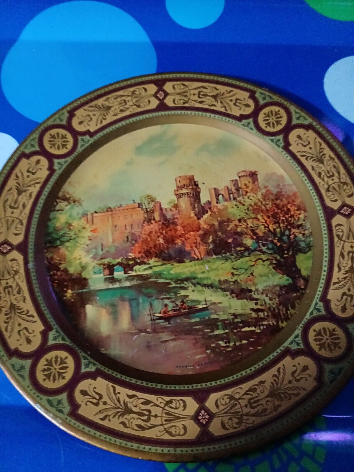 Vintage - Baret Ware Tin Plate - Warwick Castle - Made in England - 1952