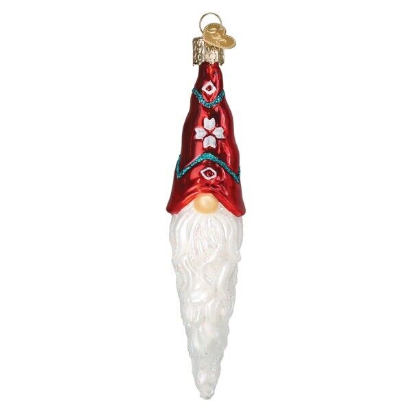 Old World Christmas GNOMECICLE (24233) Gnome Glass Ornament w/ OWC Box
