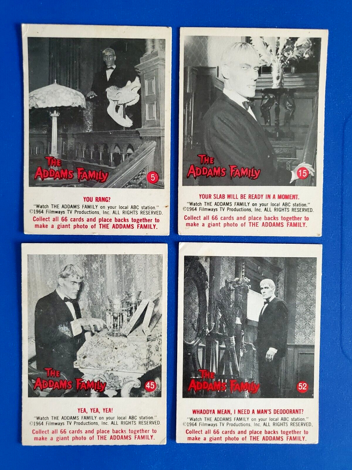 1964 Donruss The Addams Family - Lot of 4 \