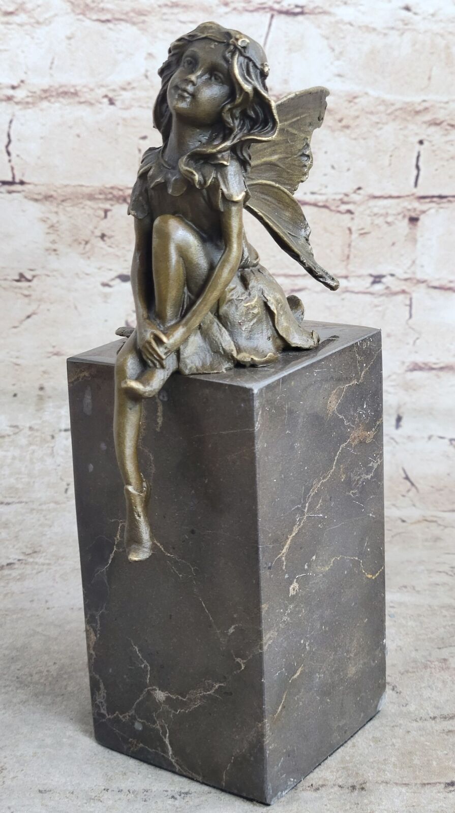 Handcrafted Little Fairy Signed Original Milo Bronze Museum Quality Artwork Stat
