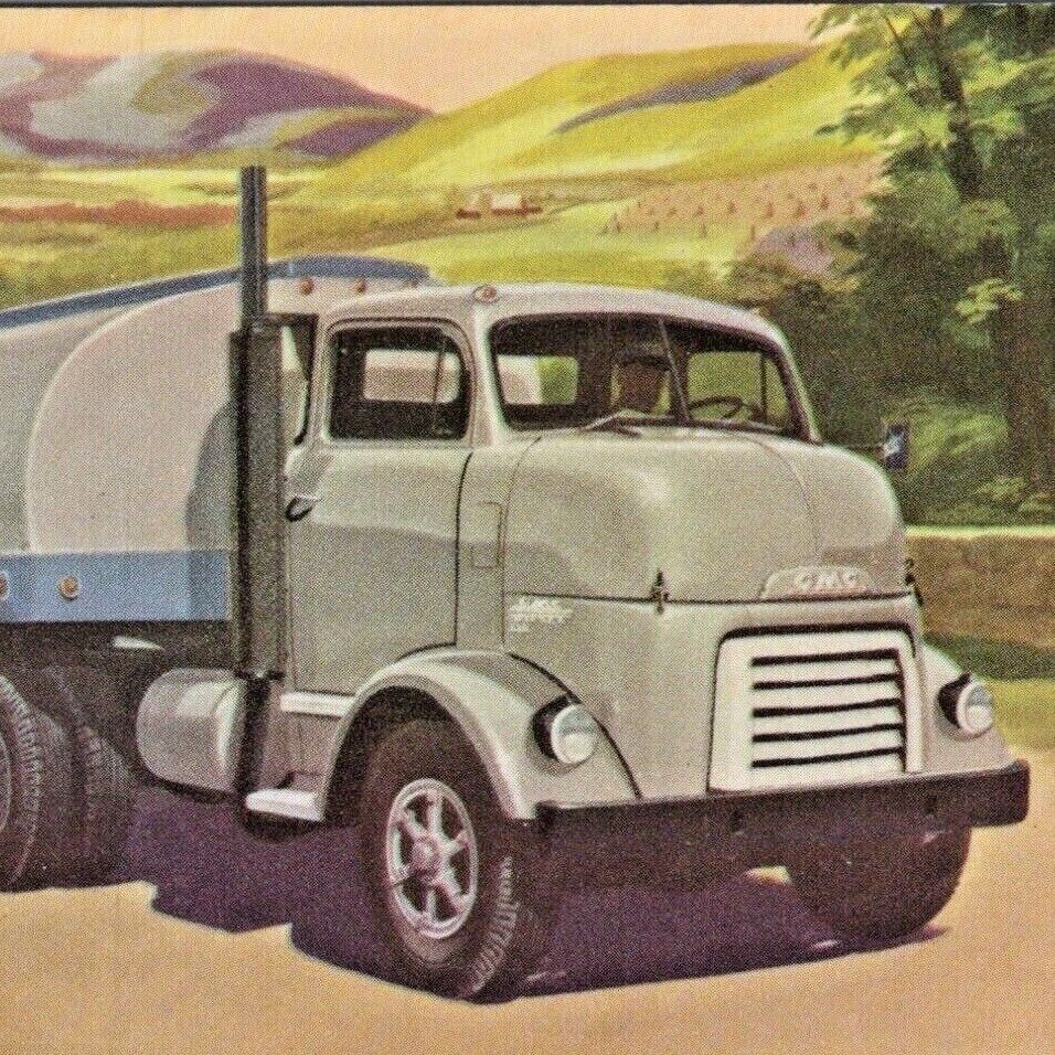 Vintage 1953 GMC DF 750-47 Truck Model Dealer Promotional Advertisement Postcard