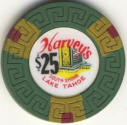 Harvey\'s Casino Lake Tahoe Nevada $25 Chip 1970