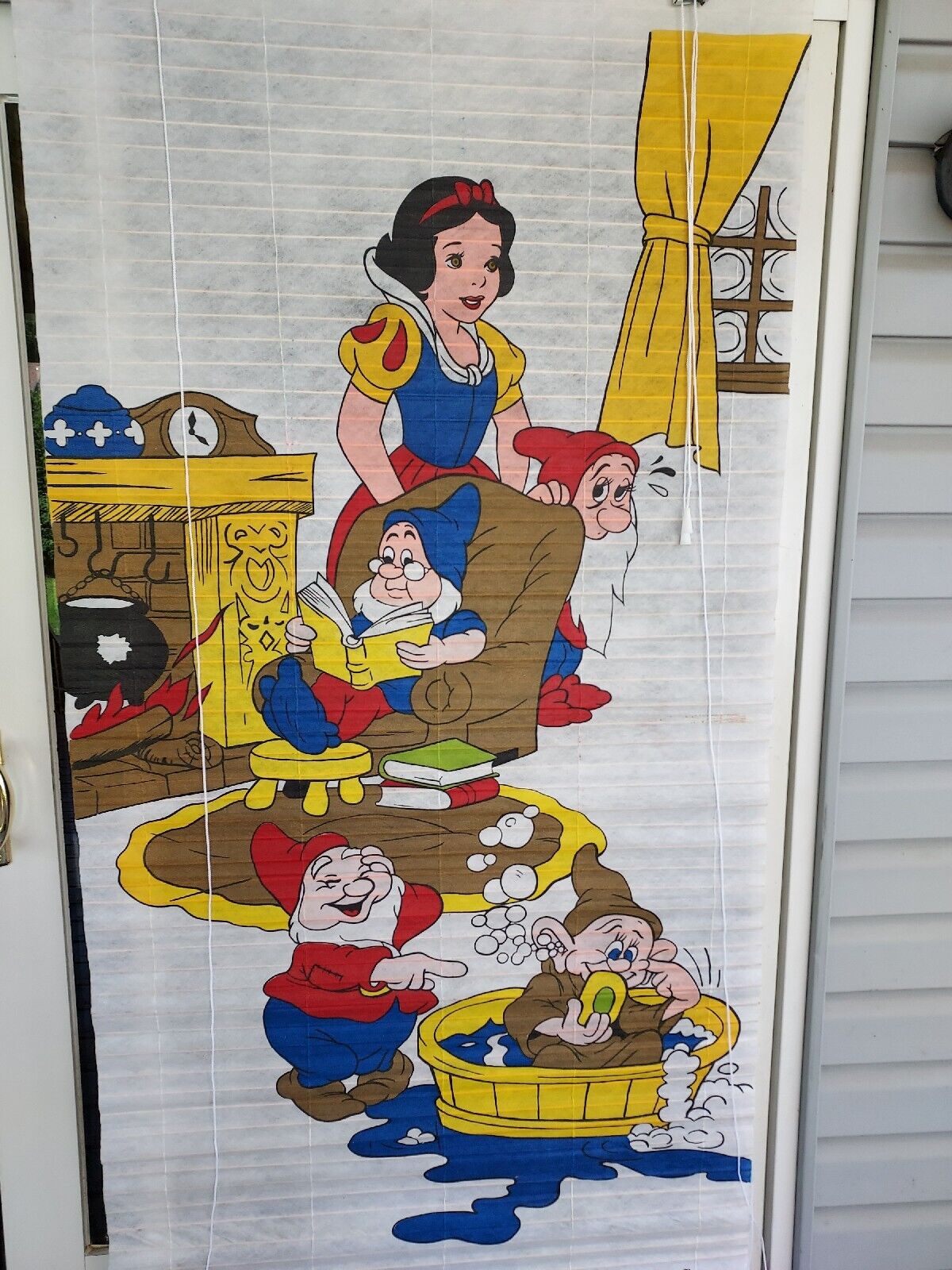Set Of 3 Vintage Snow White Disney Joanna Window Roll Up 1980's 24 X 72 Blinds 