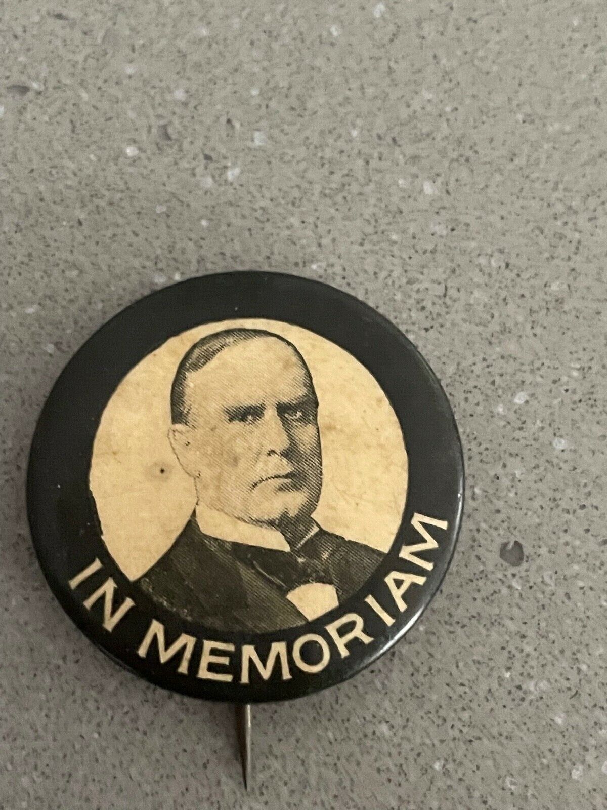 Original 1901 President McKinley In Memoriam Pin Lot 39