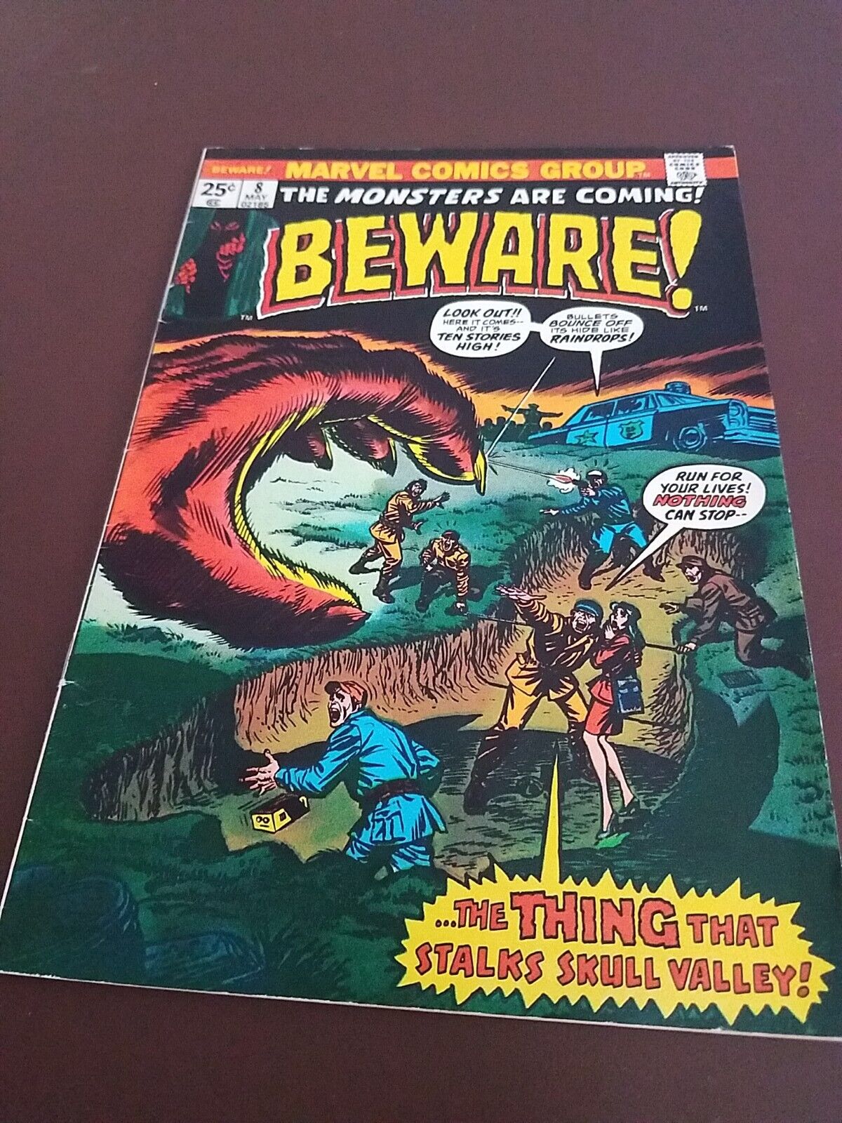 BEWARE 8 The Monsters Are Coming MARVEL Comics 1974 Nice Horror Comic 
