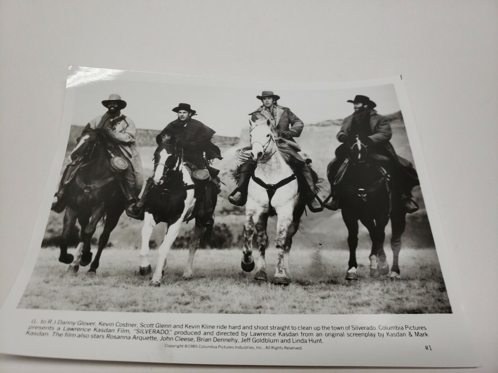  Press Photo Silverado 1985 The starring cast horse riding scene from Silverado.