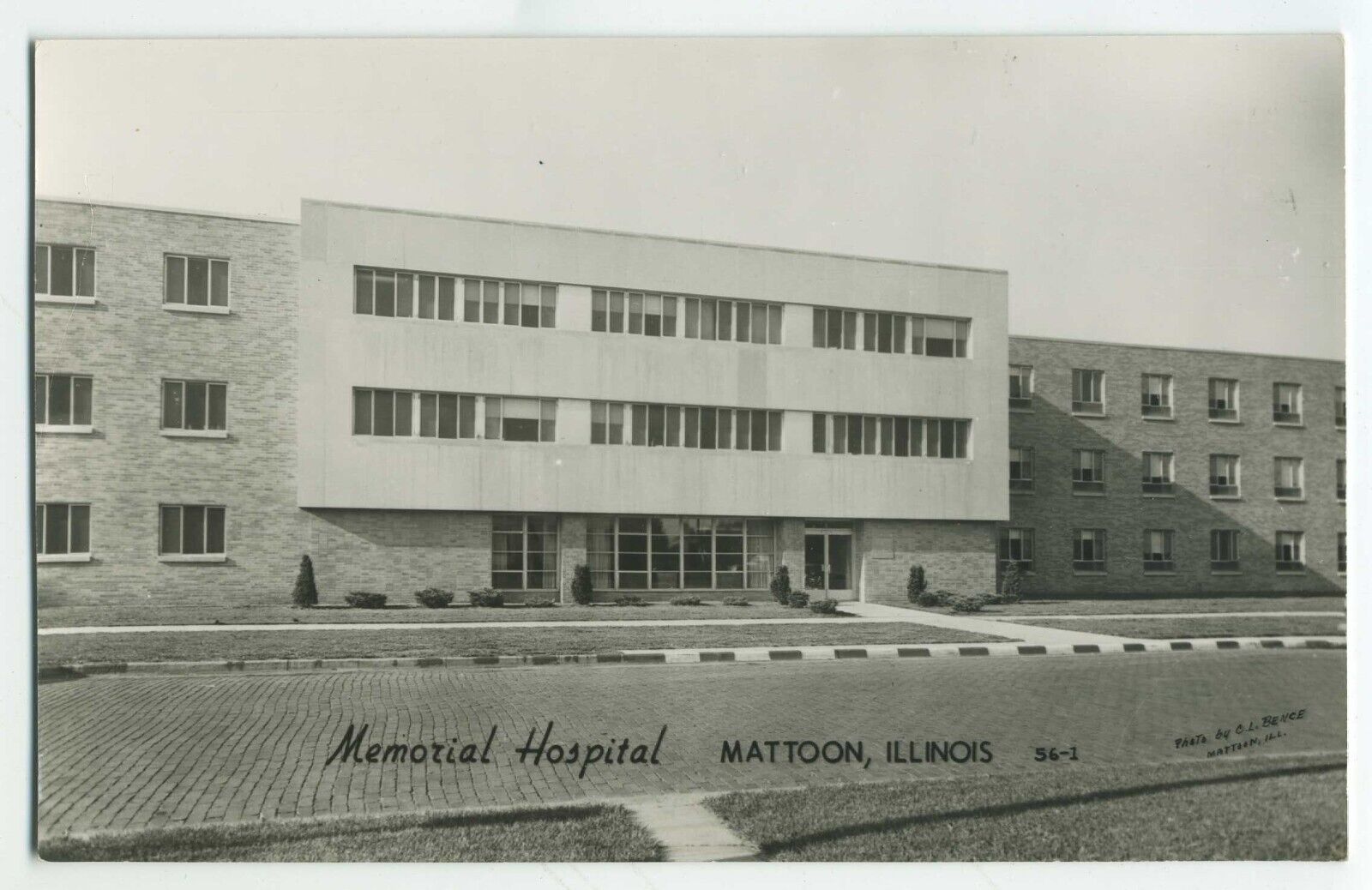 Memorial Hospital MATTOON, ILLINOIS postcard RPPC