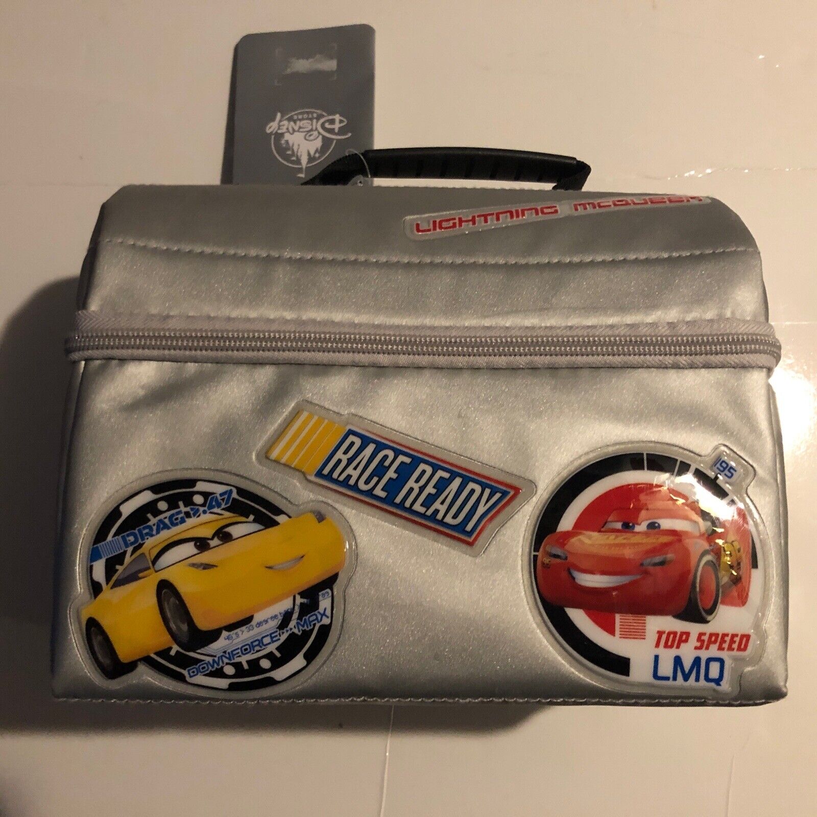 Disney Store Cars Lightning McQueen School Lunch Tote Box Bag NEW