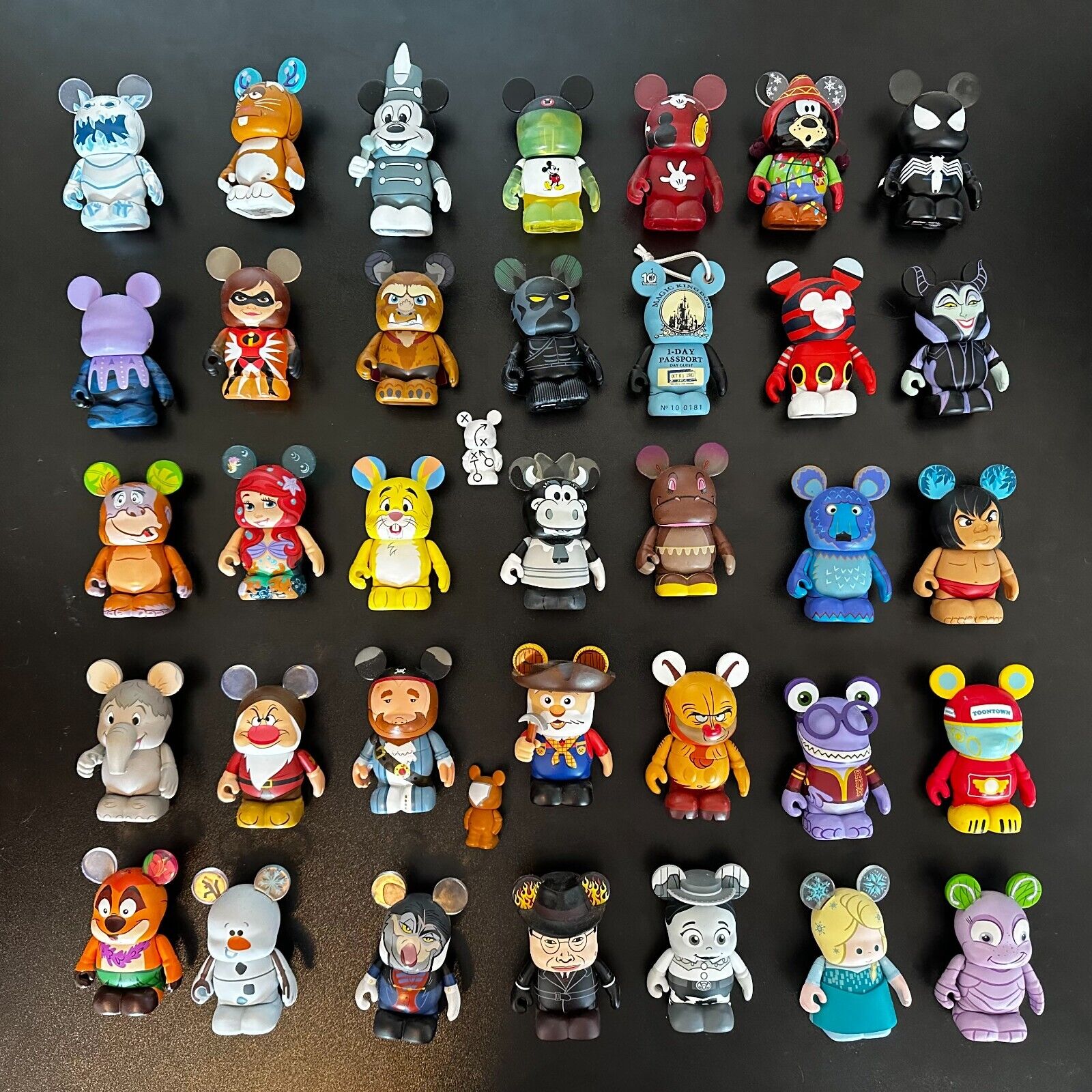 Disney Vinylmation Lot of 35 Figures (3 inches) + 2 Minis (Parks & Pixar+)
