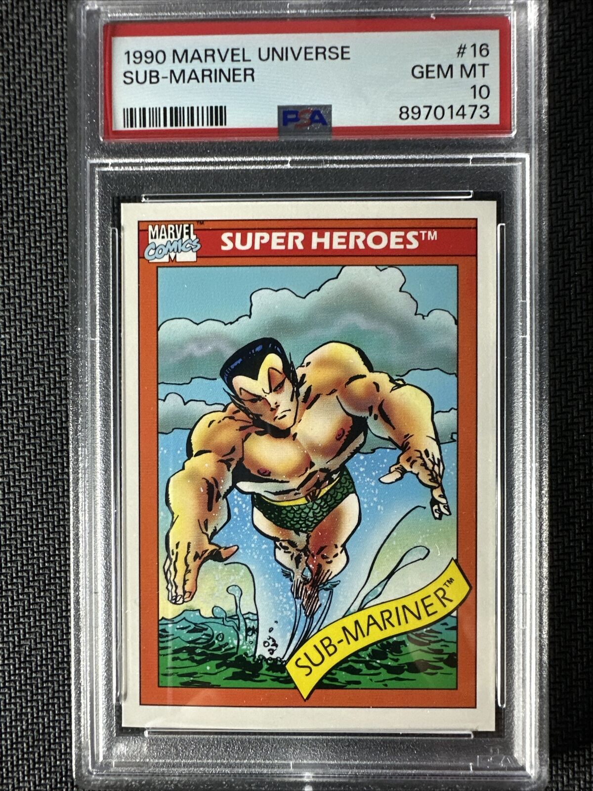 1990 Marvel Universe SUB-MARINER 🌊#16 Super Heroes PSA 10 - Low Pop- New Slab