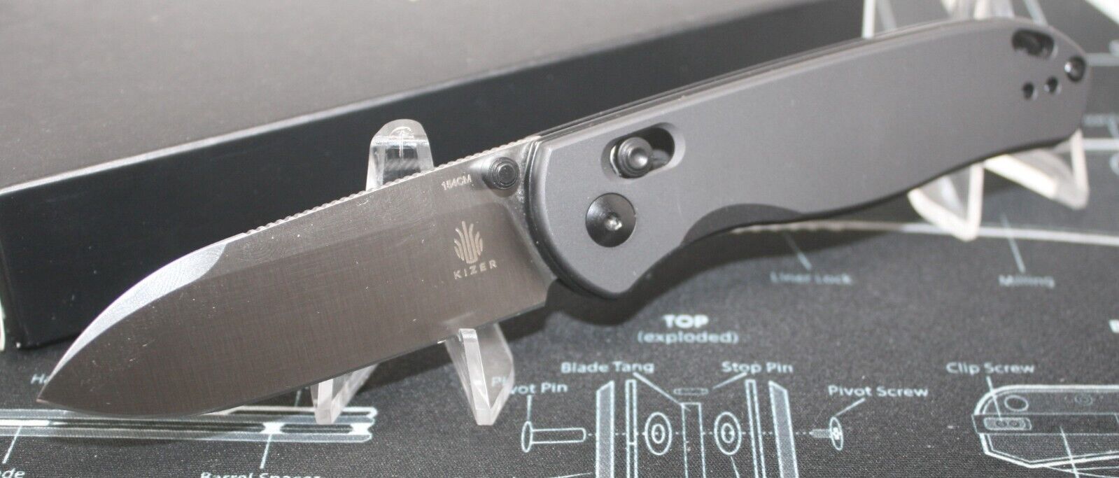 Kizer Drop Bear Axis Lock Gray 154CM blade aluminum handle new pocket knife