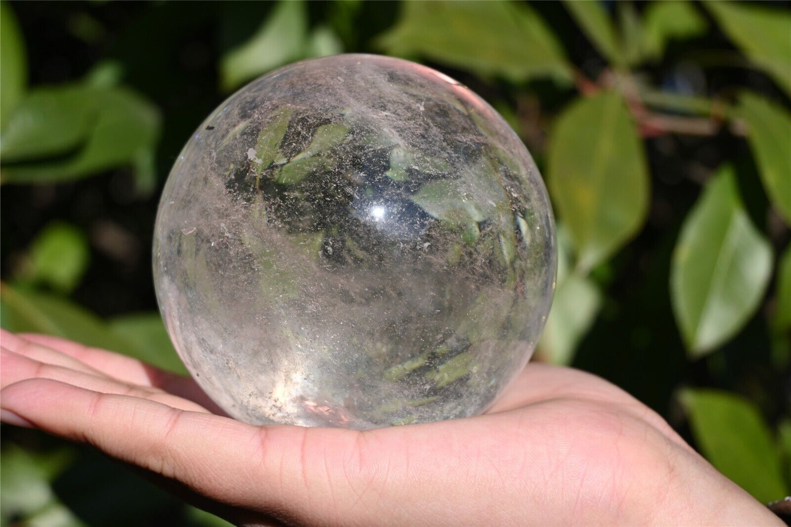 800g Natural clear quartz ball quartz crystal sphere 82mm reiki healing XQ2228