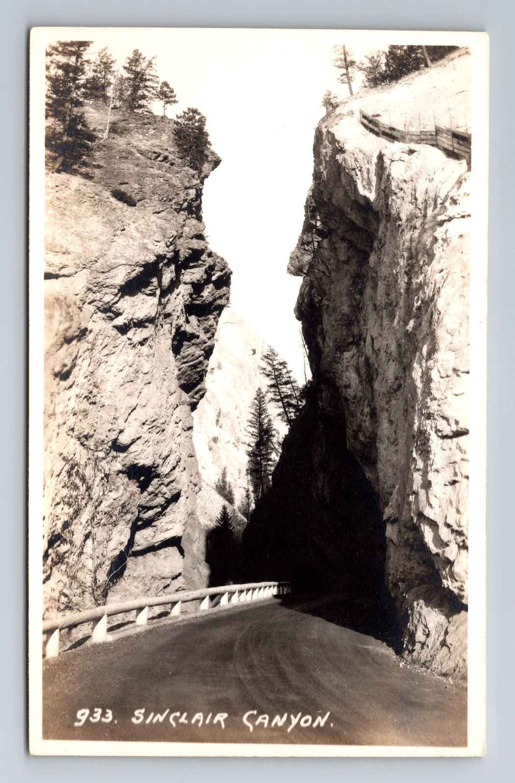 Banff AB-Alberta Canada, RPPC, Sinclair Canyon Antique Vintage Postcard