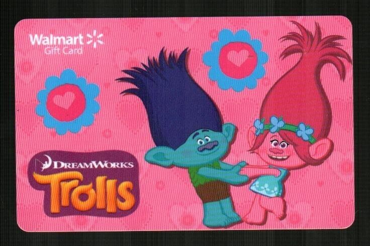 WALMART DreamWorks Trolls ( 2016 ) Gift Card ( $0 )