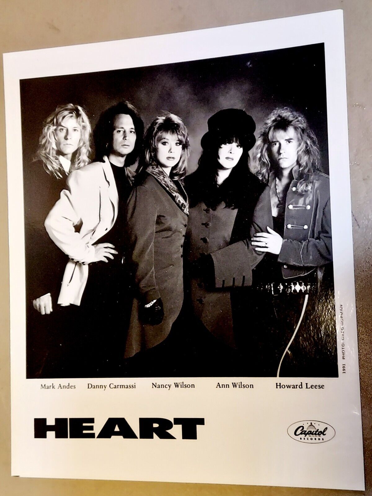 Vintage Capital Records Press Release Publicity Photo Rock Band HEART 1991