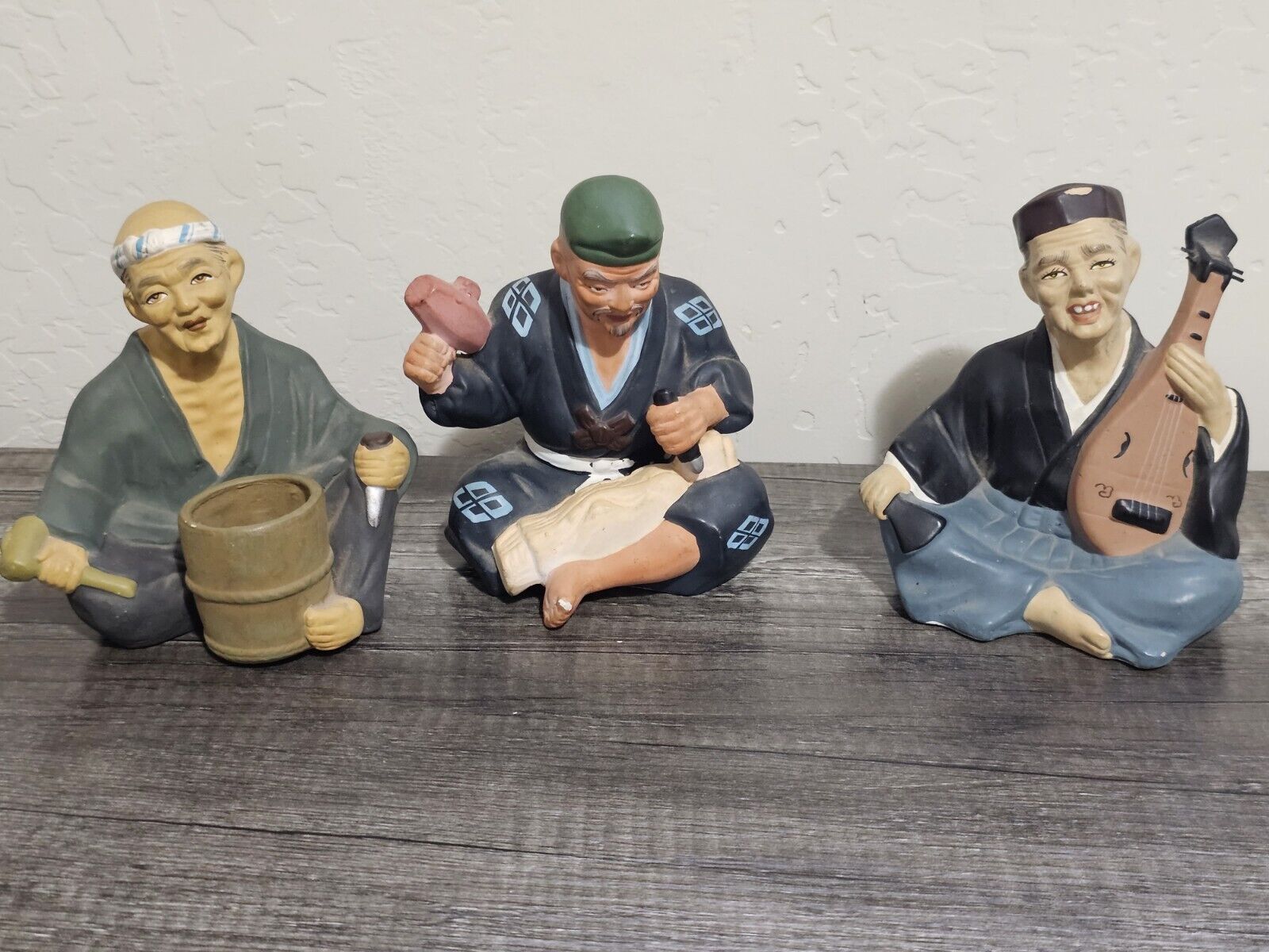 Set If 3 Vintage Japanese Working Men