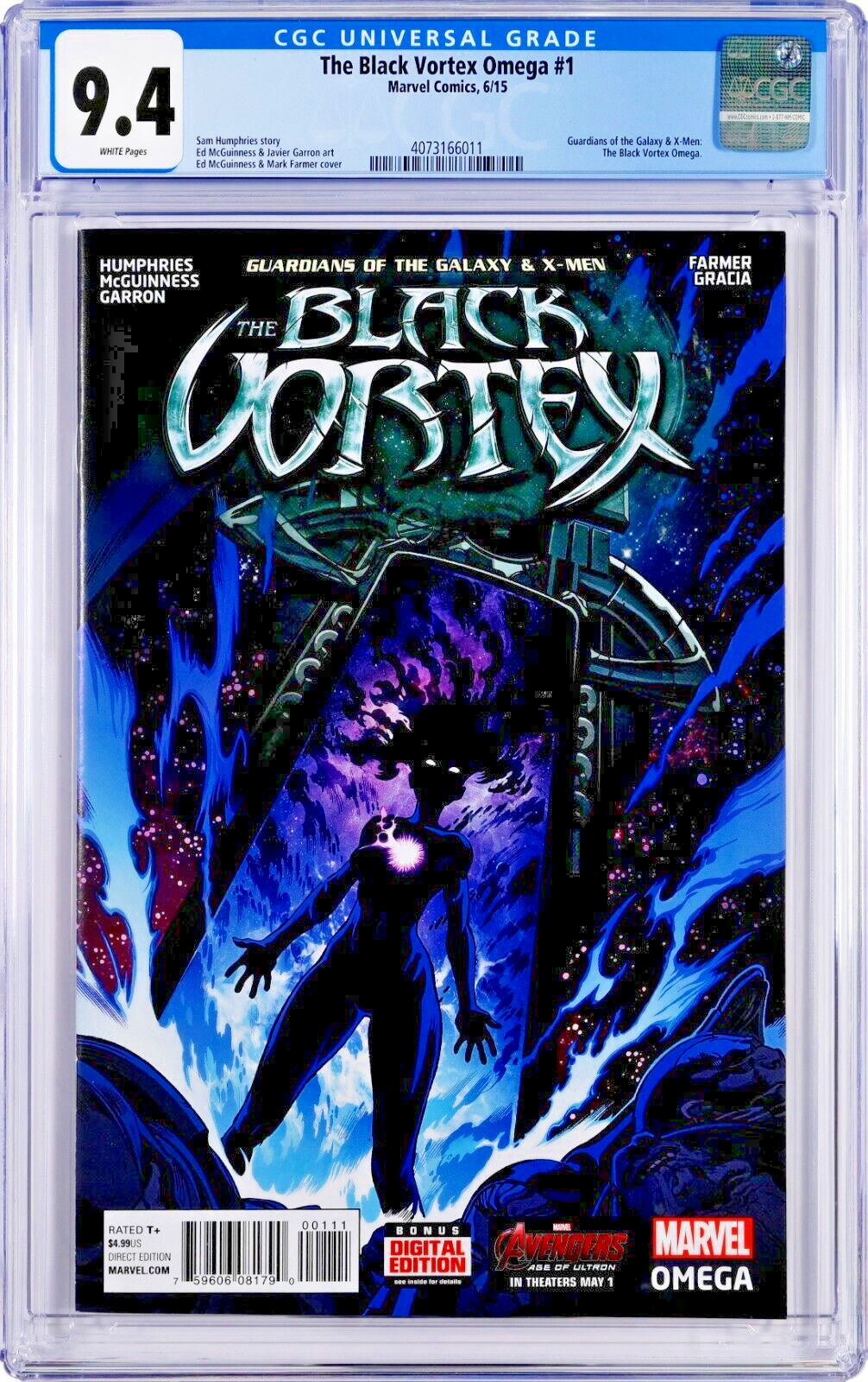 The Black Vortex Omega #1 CGC 9.4 (Jun 2015, Marvel) X-Men, Guardians of Galaxy