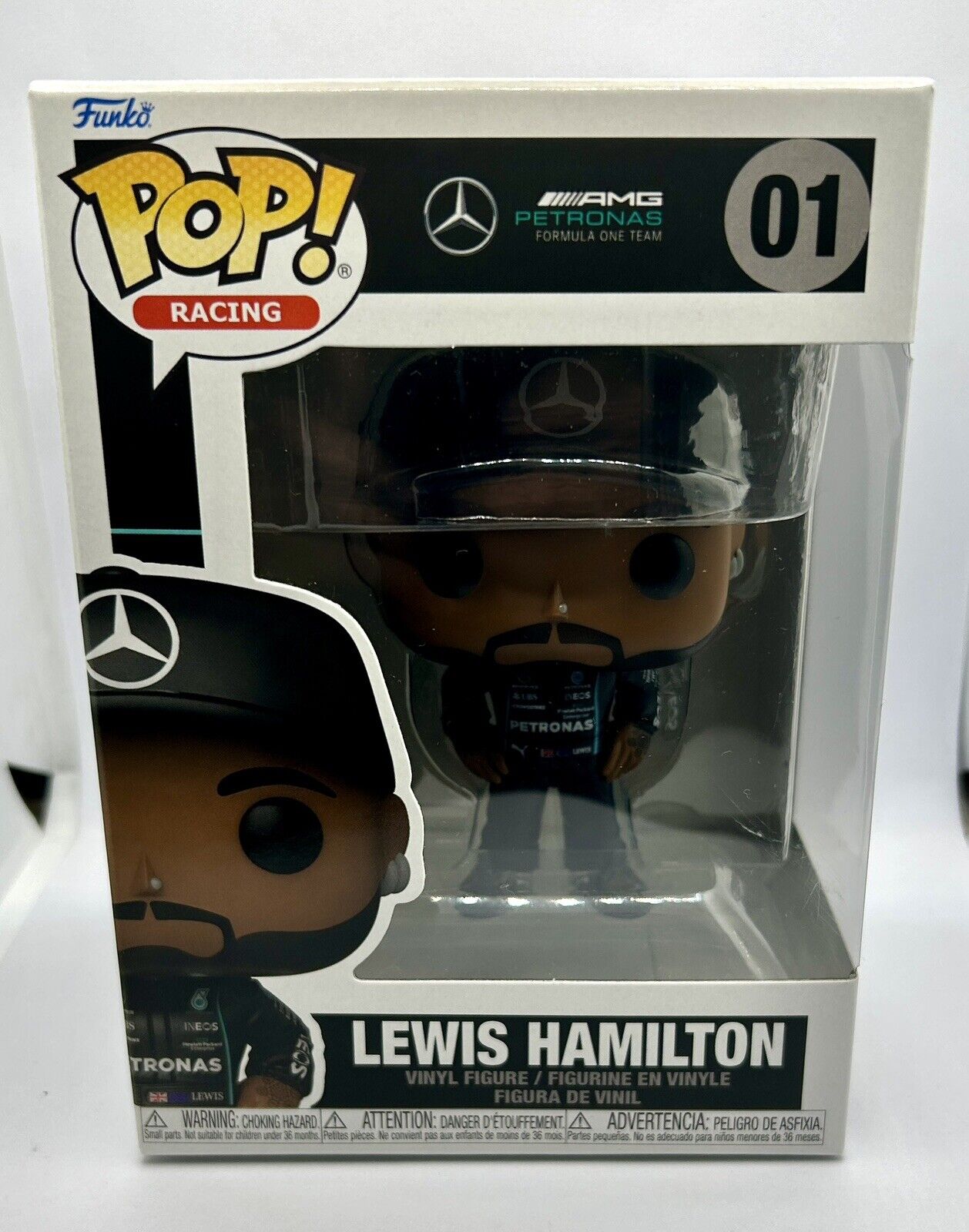 Funko Pop Lewis Hamilton #01, Formula One Mercedes Petronas Team, F1 Racing
