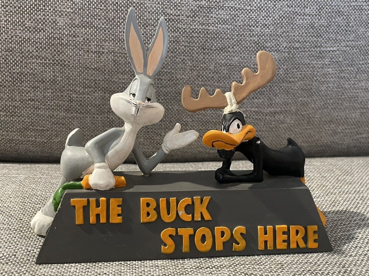 Vintage 1995 Looney Tunes “The Buck Stops Here” WB Store Bugs Bunny/Daffy Duck