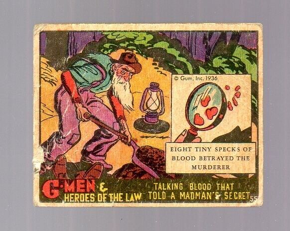 1936 G-Men and Heroes of the Law - Card # 55 - Gum, Inc.
