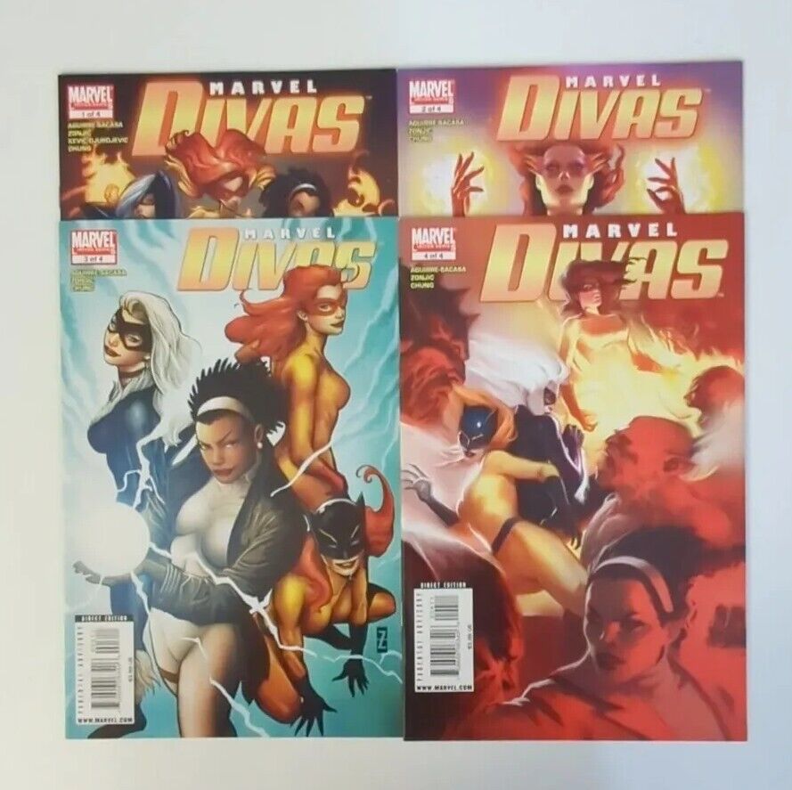 Marvel Divas #1-#4 Complete Set J. Scott Campbell Cover  Marvel Comics 2009 NM
