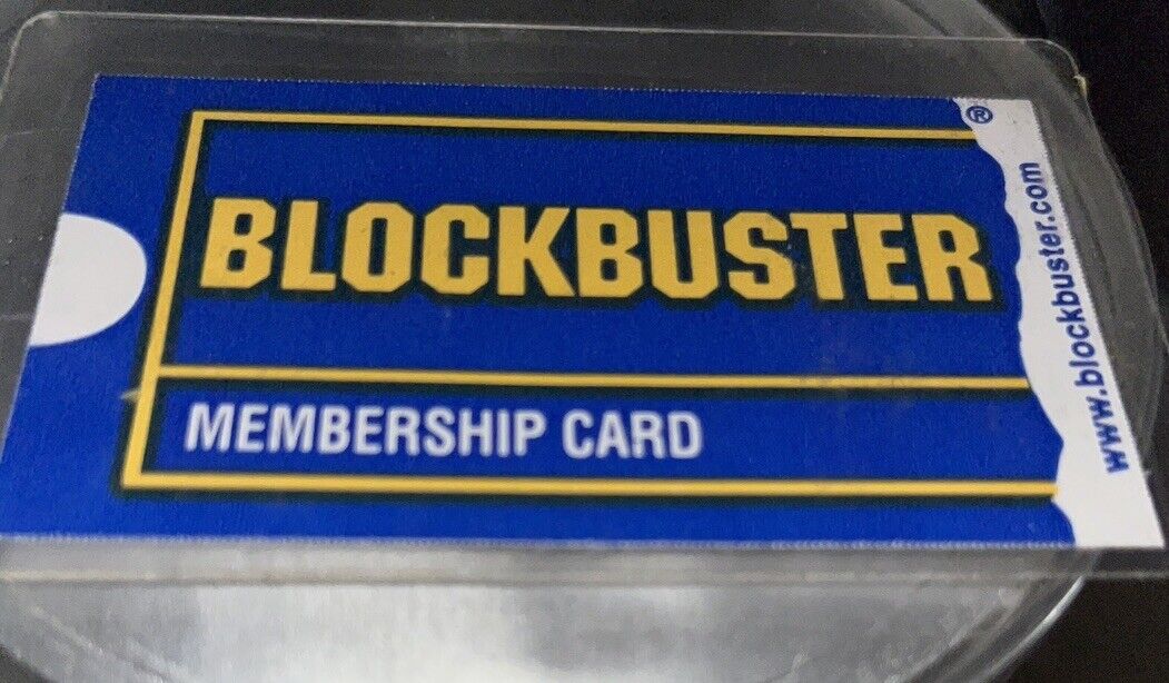 Vintage Blockbuster Video Laminated Membership Card