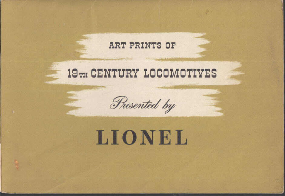 Lionel Electric Trains 19th Century Locomotives print set 1950