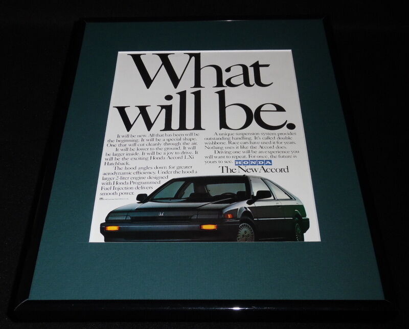 1985 Honda Accord 11x14 Framed ORIGINAL Vintage Advertisement 