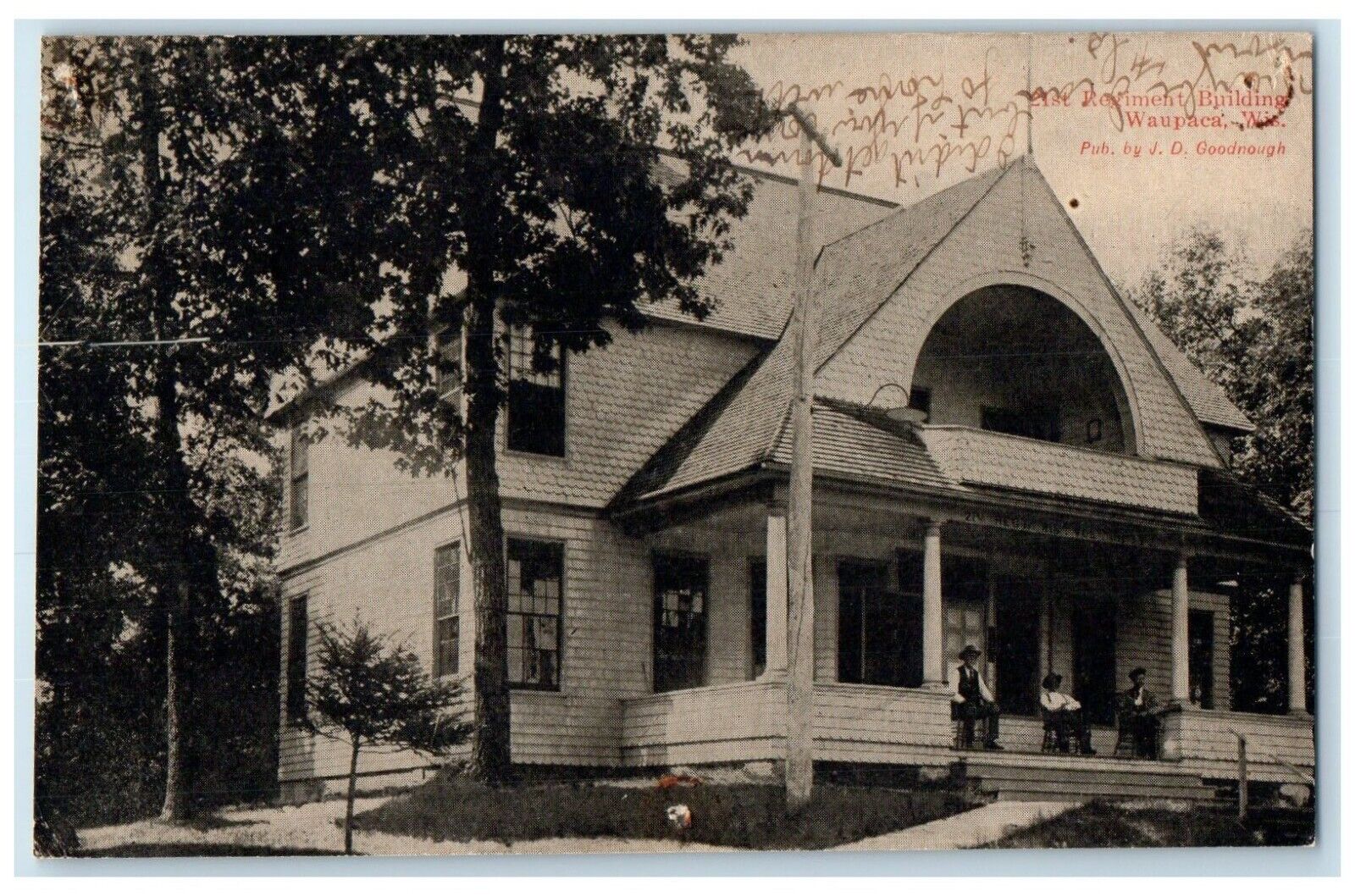 1911 Retirement Building Exterior Building Waupaca Wisconsin WI Vintage Postcard