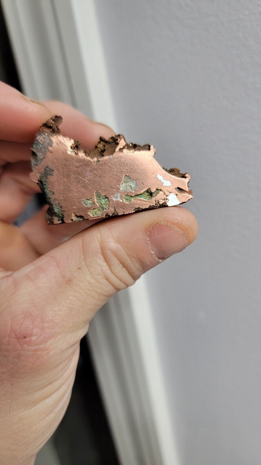 Native Copper And Silver Halfbreed. Keweenaw Peninsula, Michigan 