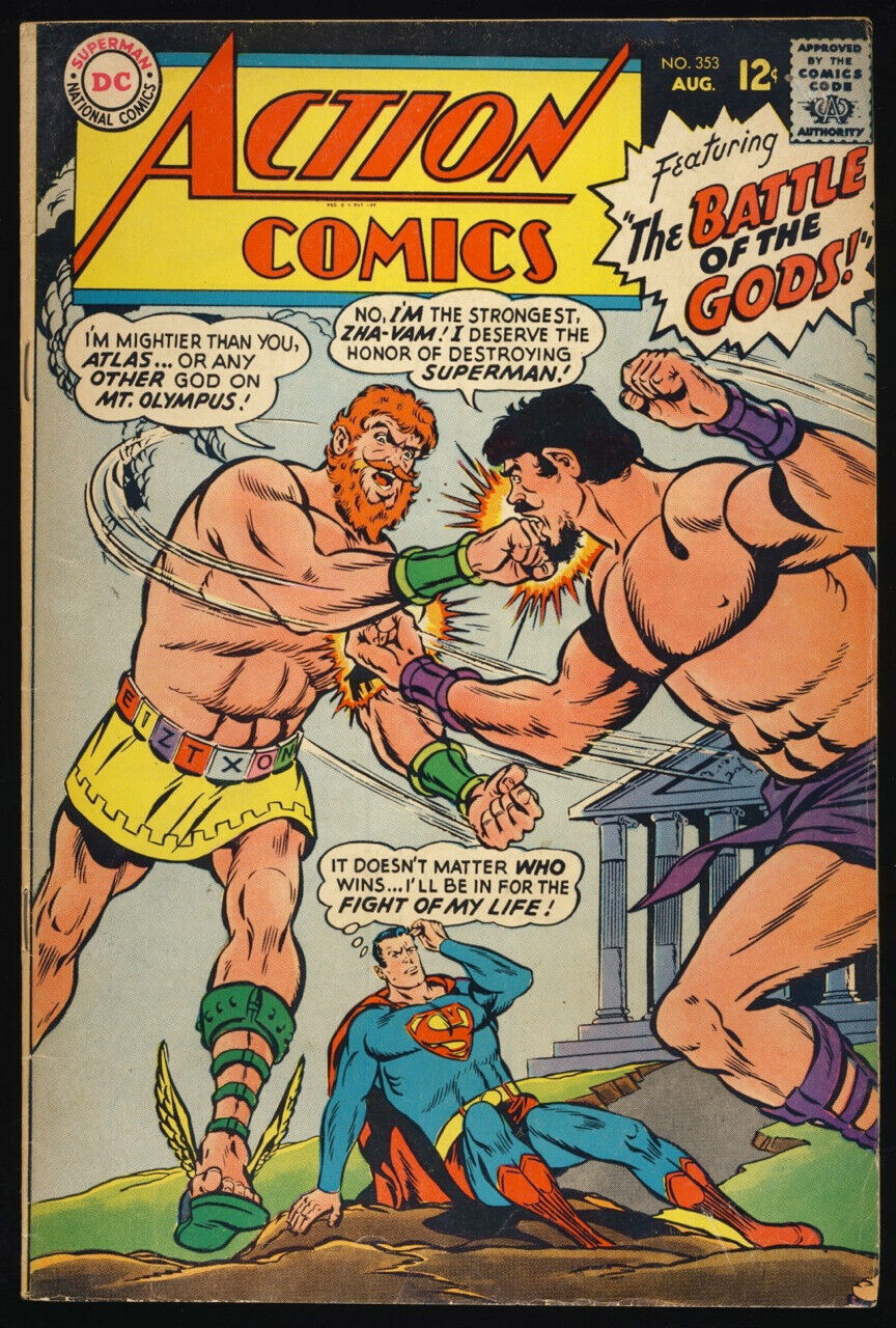 ACTION COMICS #353 1967 FN- TIME TRAVEL \