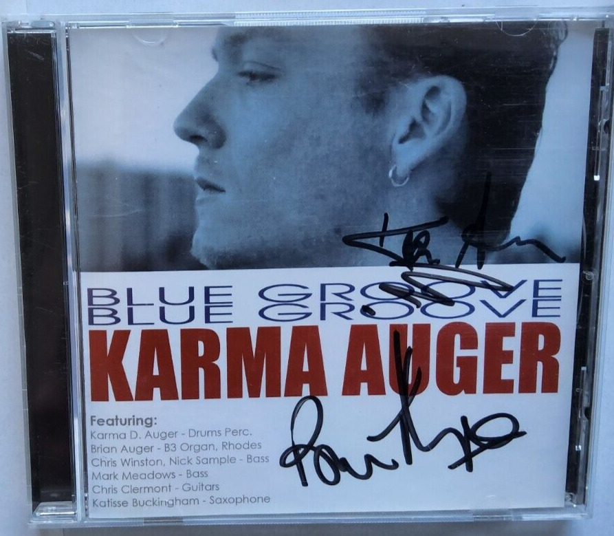 Karma Auger – Blue Groove 2006 Jazz CD - Hand Signed on front