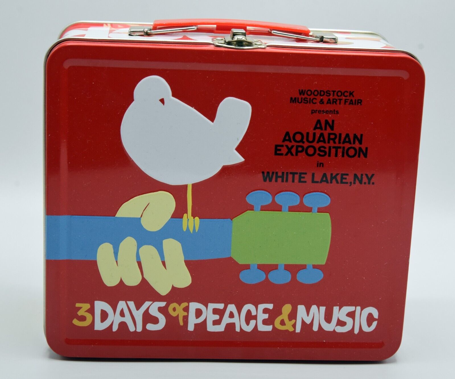 Retro Woodstock 1969 Red lunch tin Live Nation Merch 2012