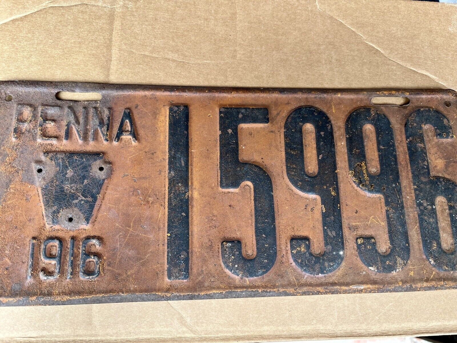 1916 PENN Pennsylvania Vintage License Plate