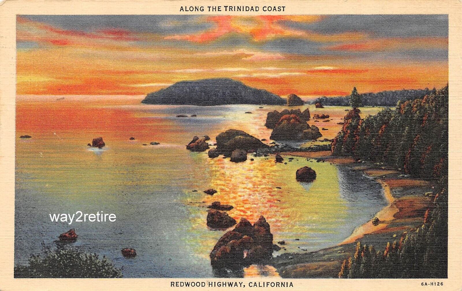 Postcard Sunset Along The Trinidad Coast Redwood Highway California