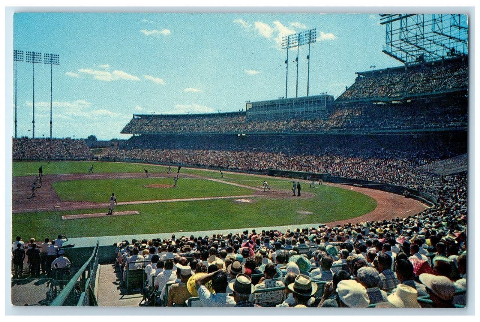 c1950's Metropolitan Stadium Crowd Baseball Game Bloomington Minnesota Postcard