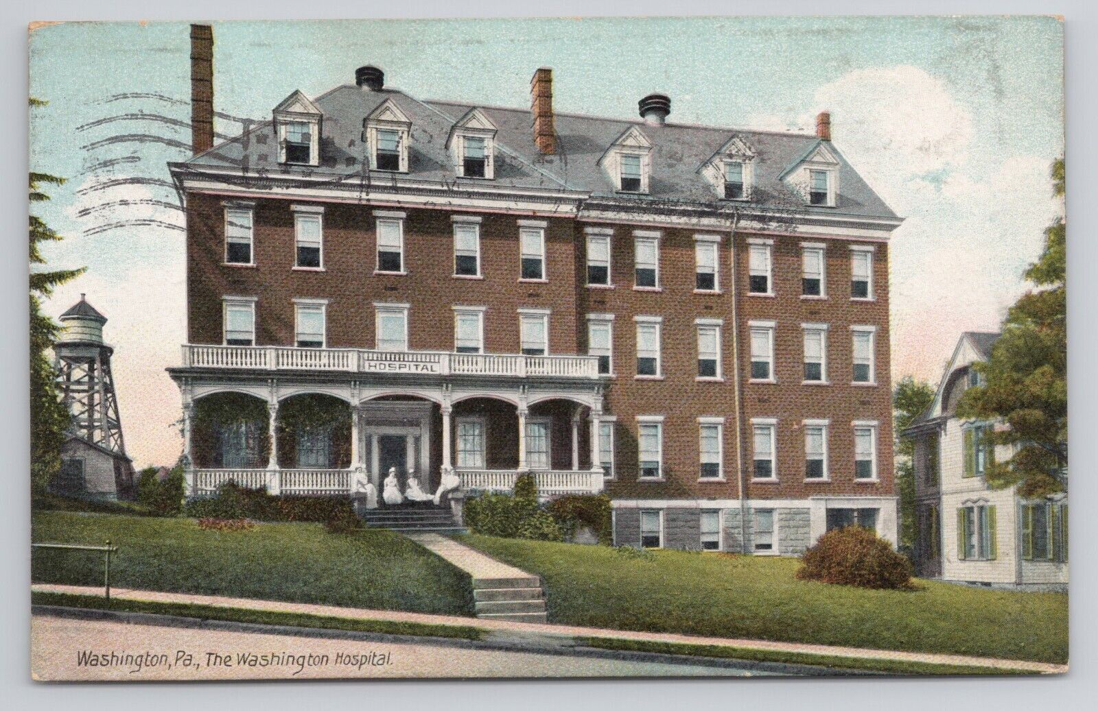 The Washington Hospital Washington Pennsylvania 1908 Antique Postcard