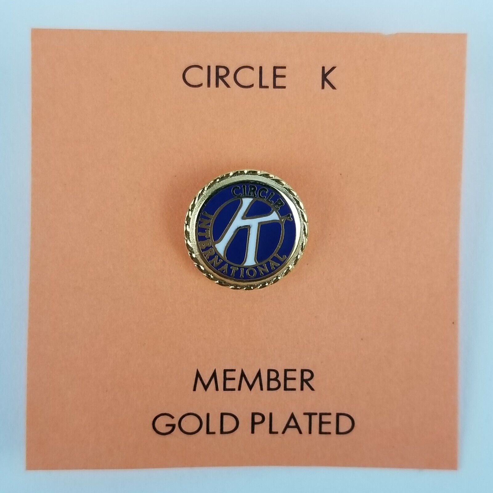 Kiwanis International CKI Circle K Gold Plated Club Member Pin