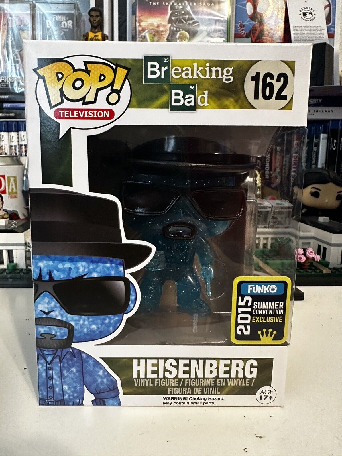 Breaking Bad Heisenberg/Walter White Blue Crystal Funko Pop 162  SHARED STICKER