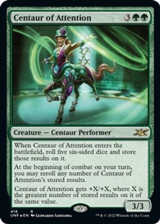 Magic The Gathering - Centaur of Attention (Galaxy Foil) - Unfinity #418