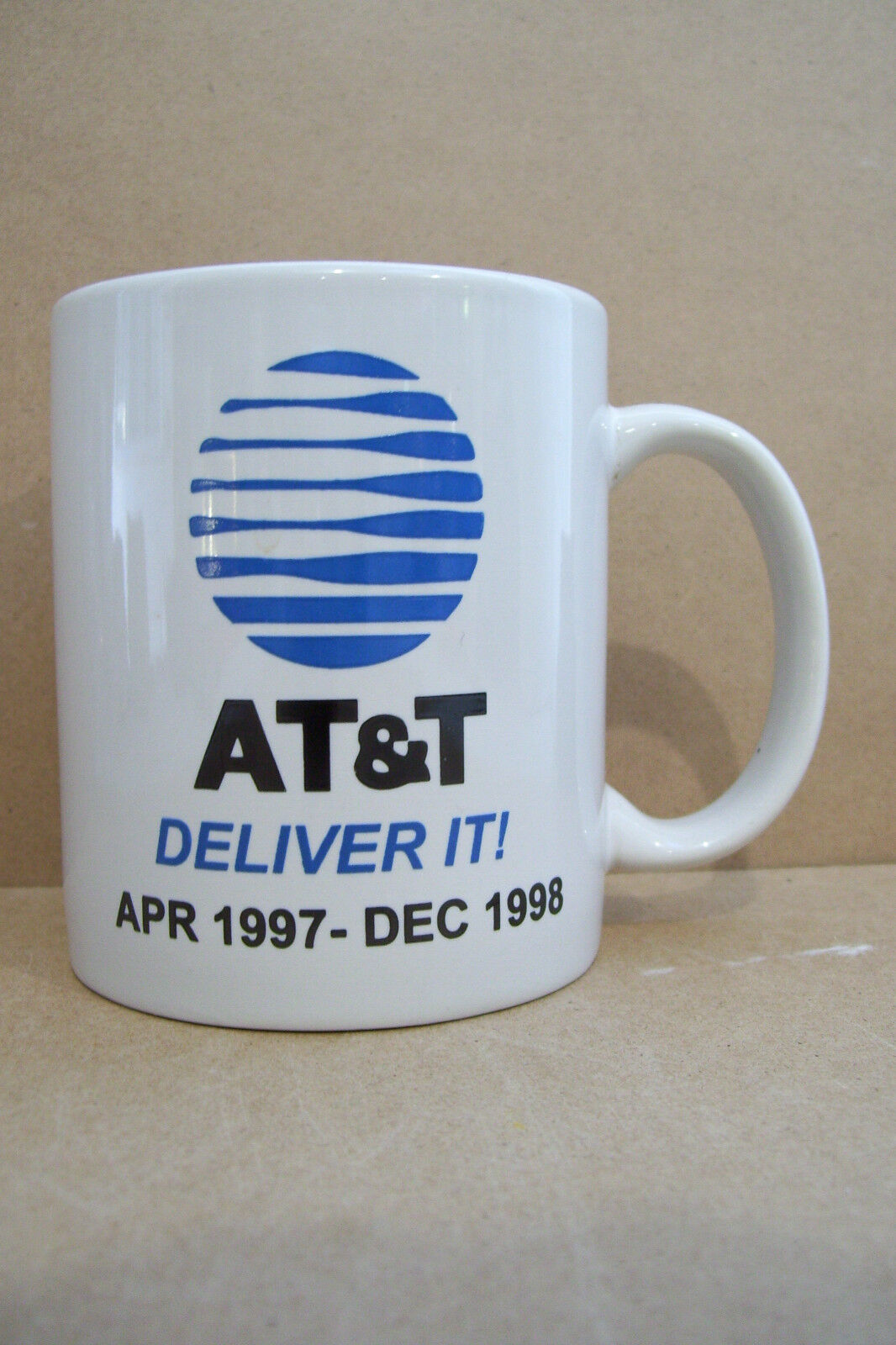  AT&T Deliver It Mug Cup April 1977-December 1998 Collectible Souvenir