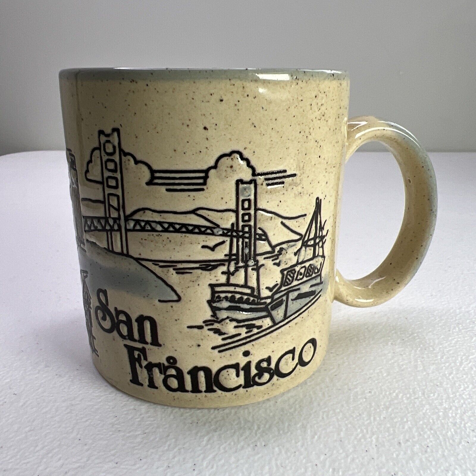 Vintage San Francisco Coffee Mug 1985 SMIWES Golden Gate Bridge Chinatown
