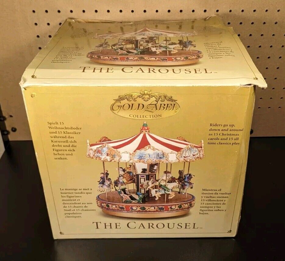 2002 Mr. Christmas Gold Label Collection World's Fair Carousel - Works Great