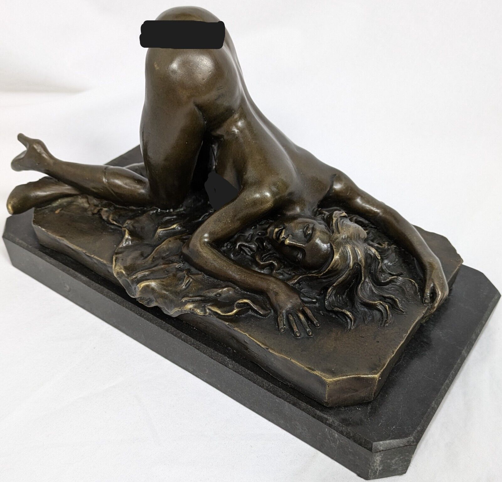 PREISS Bronze Nude Woman in Boots Sculpture European Finery Statue Art Fantasy